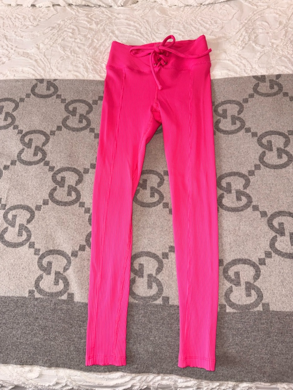 Year of Ours Ribbed Football Lace-Up Leggings - Picture 2 of 10